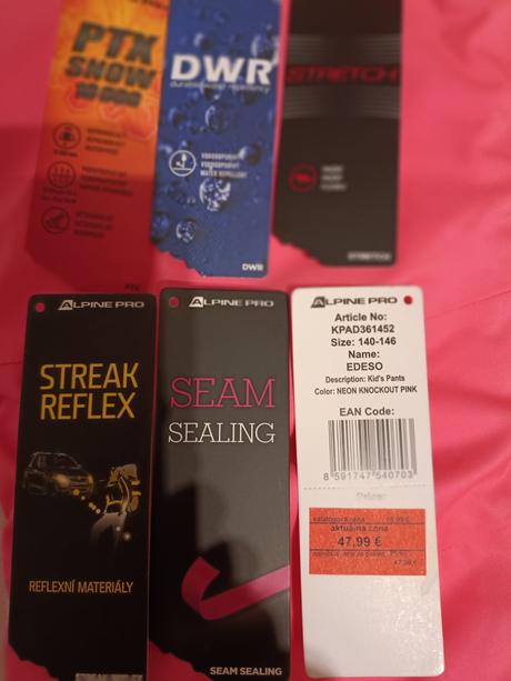 Lyžiarske nohavice, alpine pro,146