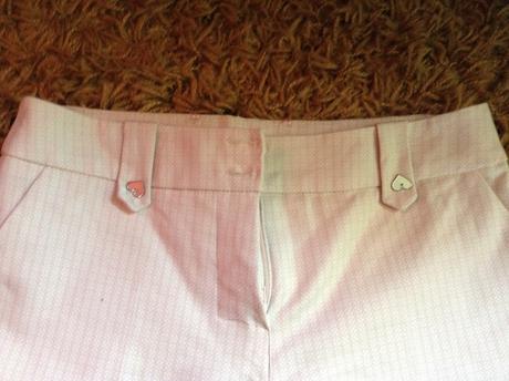 Pudrove 7/8 nohavice, 36