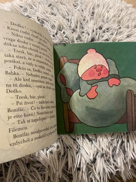 Stará retro miniknižka noc kocúra filemona,