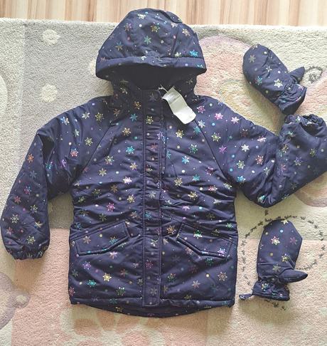 Bunda s rukavicami - nova, sinsay,140