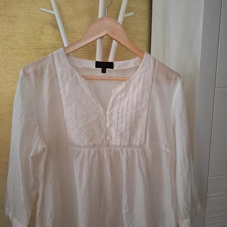 Biela hodvábna blúzka, xl