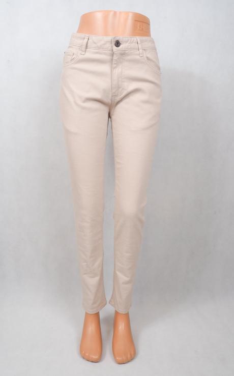 Kvalitné béžové nohavice koton, 40
