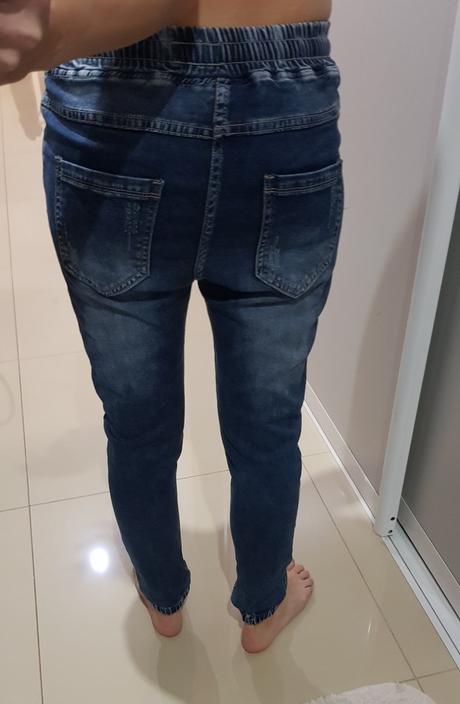 Dámske riflove nohavice, s