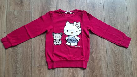 Bordová mikina hello kitty, h&m,128
