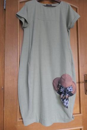 Lanove letne 3d s klobucikom letne saty xl, xl