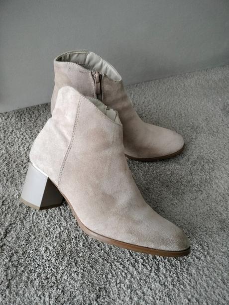 Béžové kotníčky 39, deichmann,39