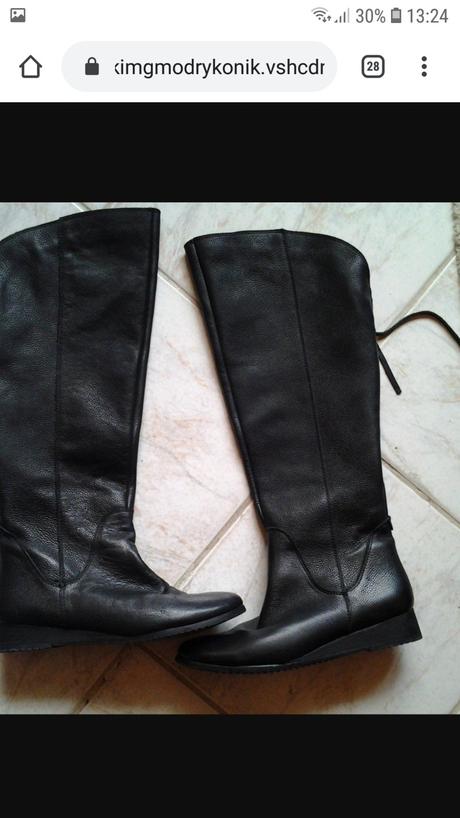 Cizmy znackove z pravej koze,dvakrat pouzite, 39
