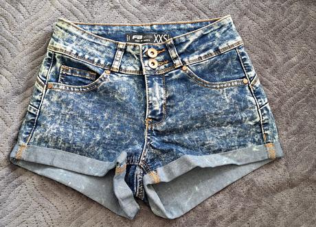 Modré rifľové kraťasy, new yorker,32