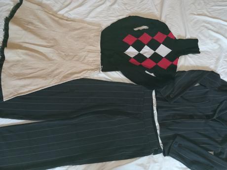 Kostým, sukňa, rolák, cena spolu, l