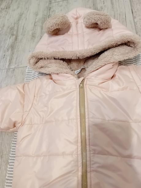 Zimný overal i love milk pre dievčatko top stav, 86