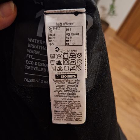 Nové dámske čierne oteplovačky, decathlon,38