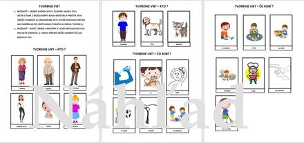 Kartičky na tvorbu viet - pdf, 