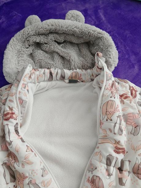 Krásna bunda zimná vyteplená flisom 110, 104