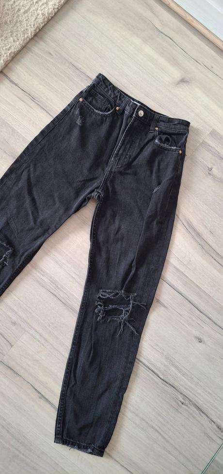 Denim mom džinsy, bershka,34