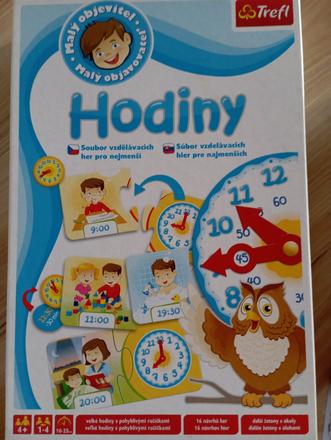 Hodiny trefl naučná hra, 