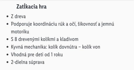 Drevená motorická hračka, 