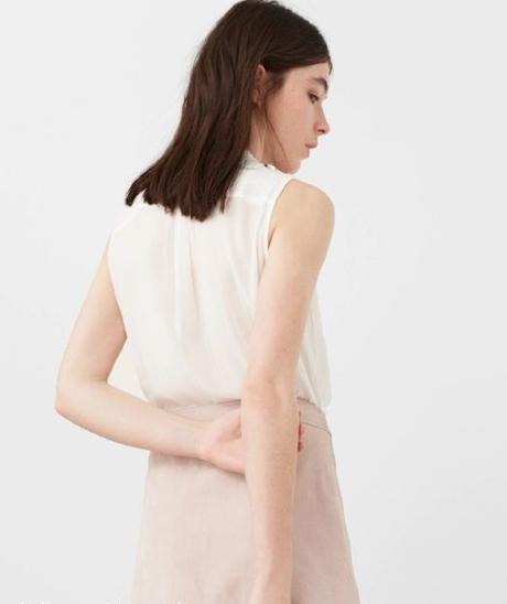 Bielučká nežná blúzka bez rukávov zn. mango, mango,34 / 36 / s / xs