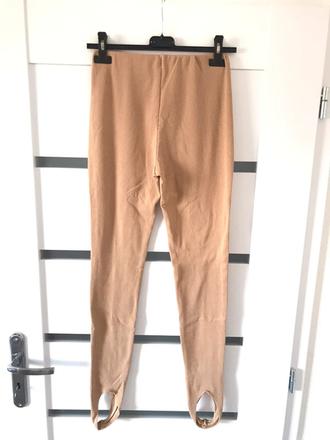 Bavlnené vrúbkované kaliopkové legíny green apple,