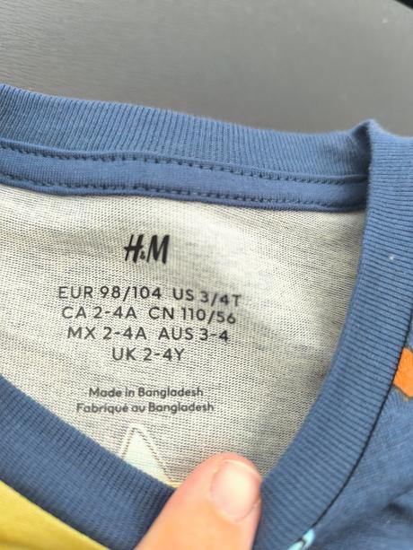 Nové h&m tričko donosauri, h&m,104