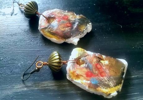 Náušničky -kvety v daždi, 