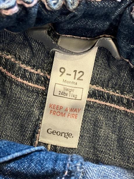Dievčenská rifľová sukňa s fodričkami george (86), george,86