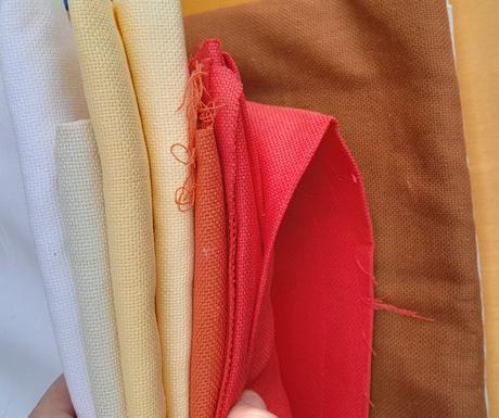 Panama na vyšívanie farebná, 