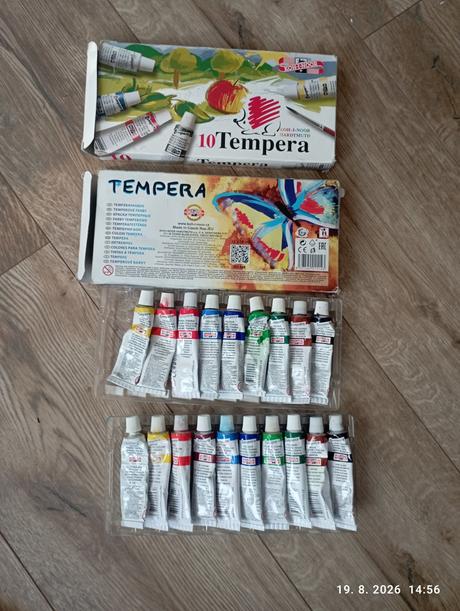 Temperové farby (už s poštou), 