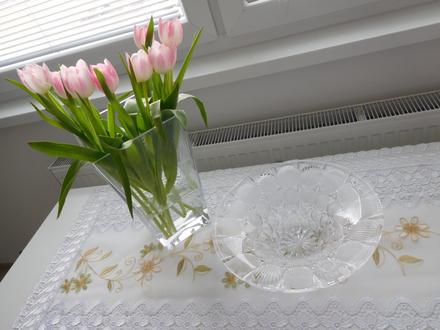 Brúsené sklo, misa váza vázička, 