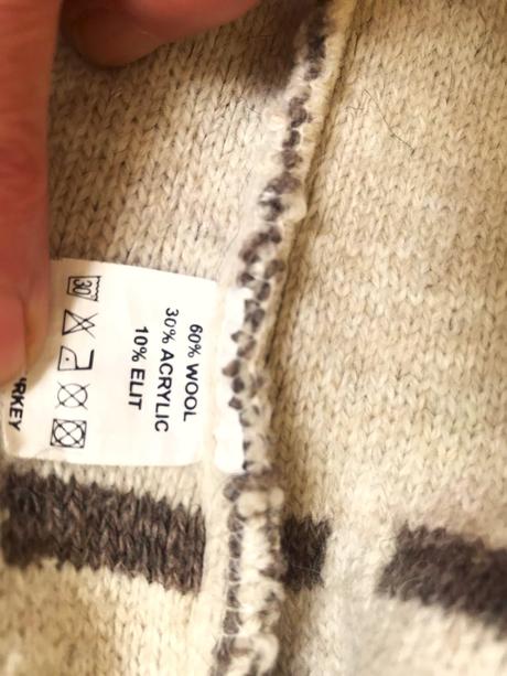 Teplá vlnená svetrová bunda, l