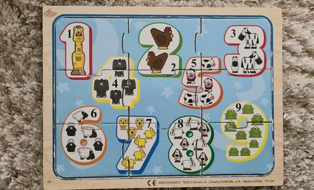 Drevenné puzzle vhodné už od 1.roku,