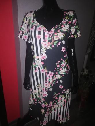 Kvetinové šaty batida l/xl, l