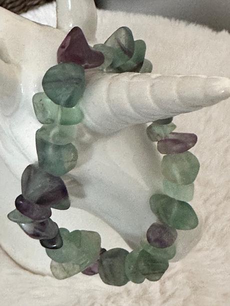 Ručne vyrábaný náramok fluorit so zámerom pre vás, 