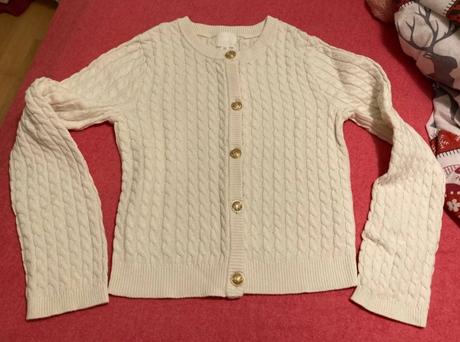Pekný svetrík s vrkočovym vzorom h&m, h&m,m