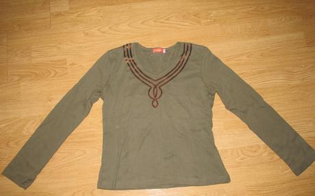 Olivové tričko, l