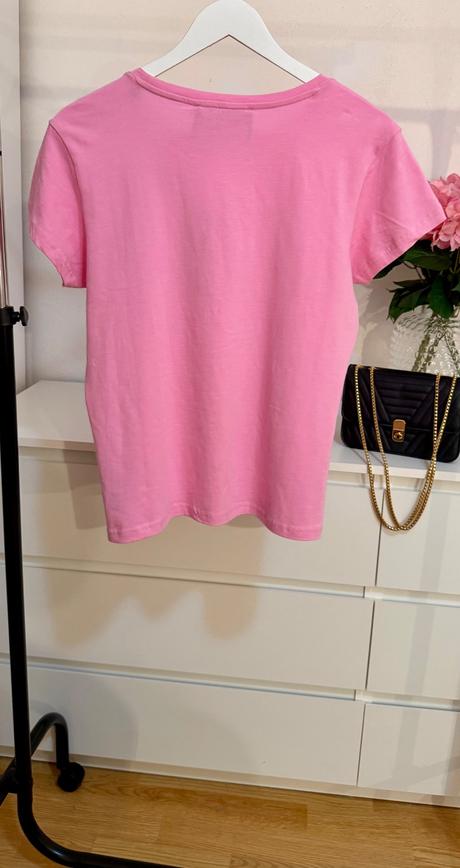 John richmond ružové tričko s kamienkovým logom, l