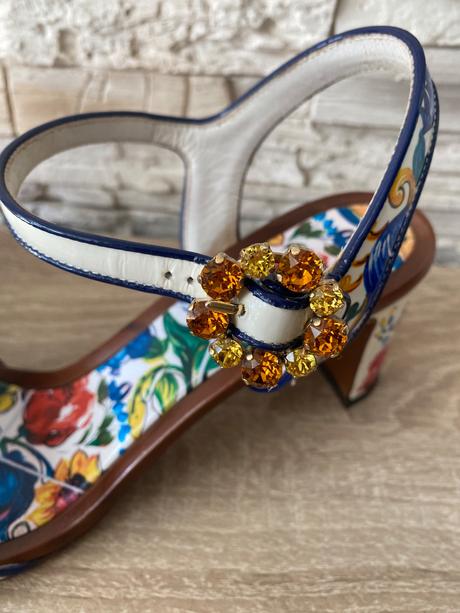 Originál dolce&gabbana majolica sandálky vel.39, dolce&gabbana,39