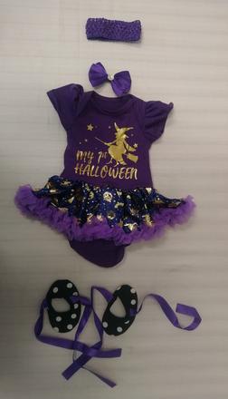 4 outfit môj 1.karneval fialová čarodejnica, 62-68,