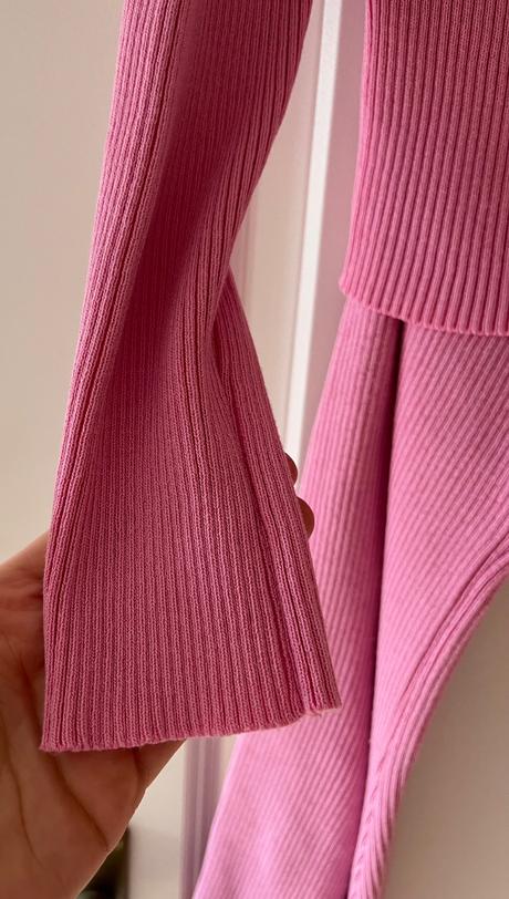 Ružový komplet nohavice a top, xs/s, xs