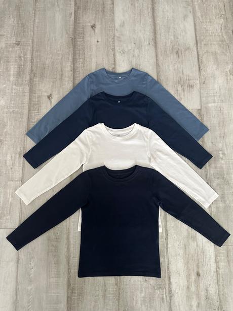 Tričká s dlhým rukávom 4x - veľk. 110/116, h&m,110