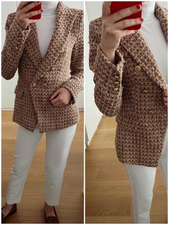 Prešívané la mademoiselle sako výborná kvalita, xs