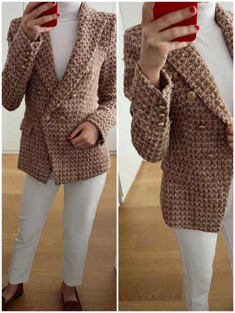 Prešívané la mademoiselle sako výborná kvalita, xs