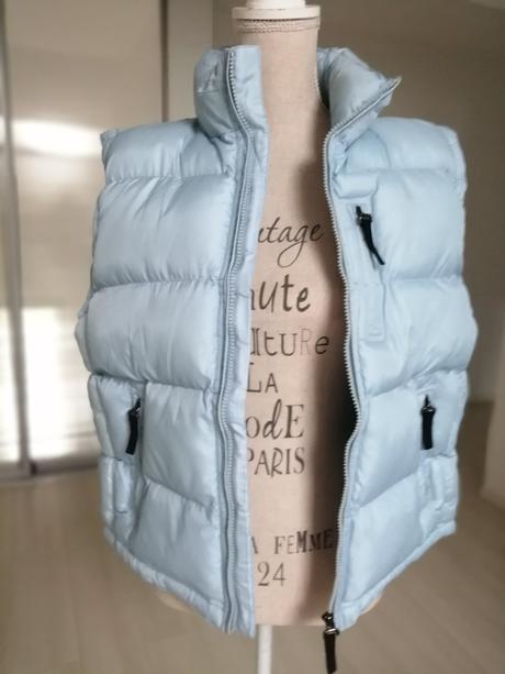 Vesta pre dievčatka bledomodra vel. 164, 164