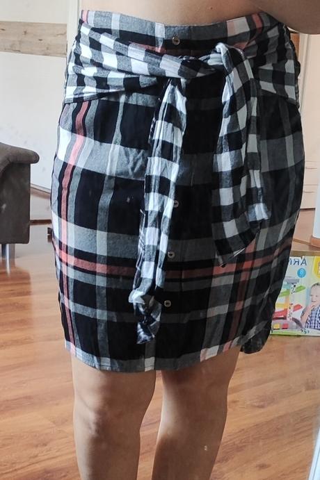 Sukňa s efektom zaviazanej košele, river island,l