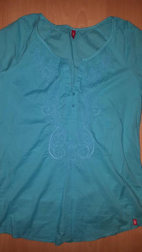 Tyrkysova tunika s vysivkou vel.l, esprit,l