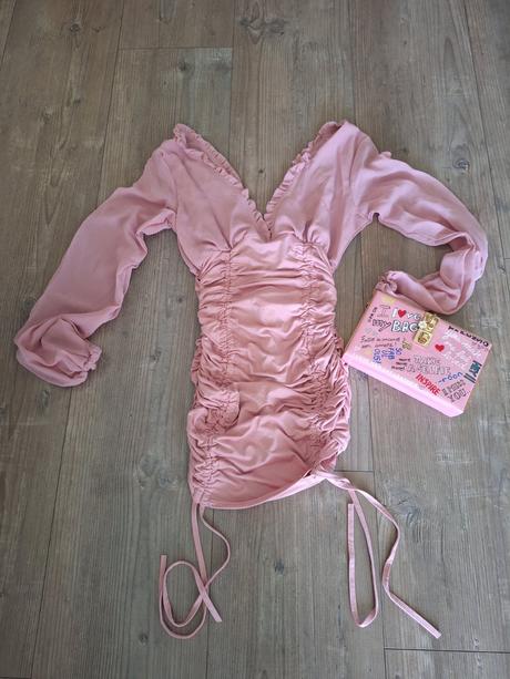 Minisaty old pink, xs