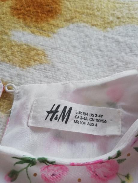 Romantické šaty, h&m,104