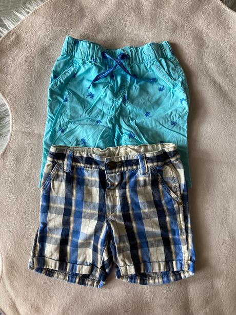 Kraťase kárované a palmy 92, h&m,92
