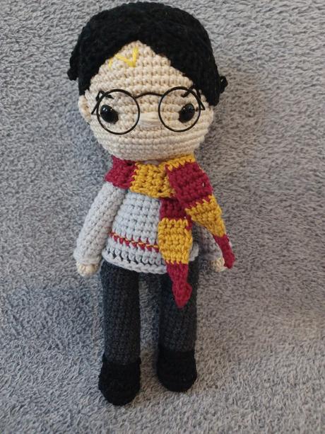 Háčkovaný harry potter, hermiona, ron, 