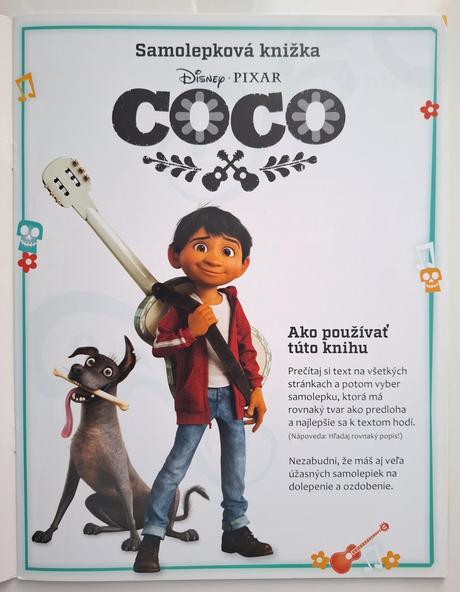 Knižka disney pixar "coco" s nálepkami,
