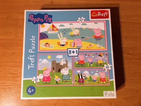Puzzle svietiace mudpuppy a peppa pig 3+1, 